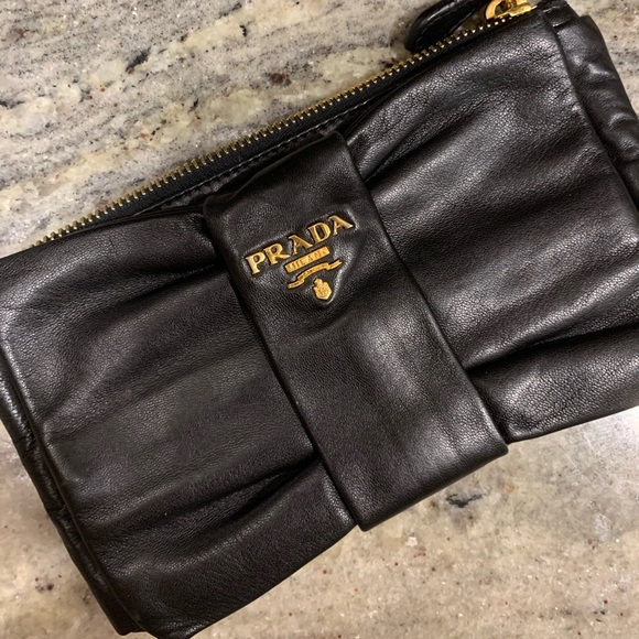 prada bow clutch